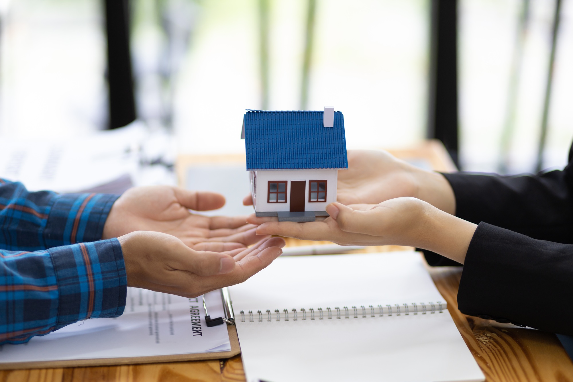 Real estate inheritance concept and contract agreement.
